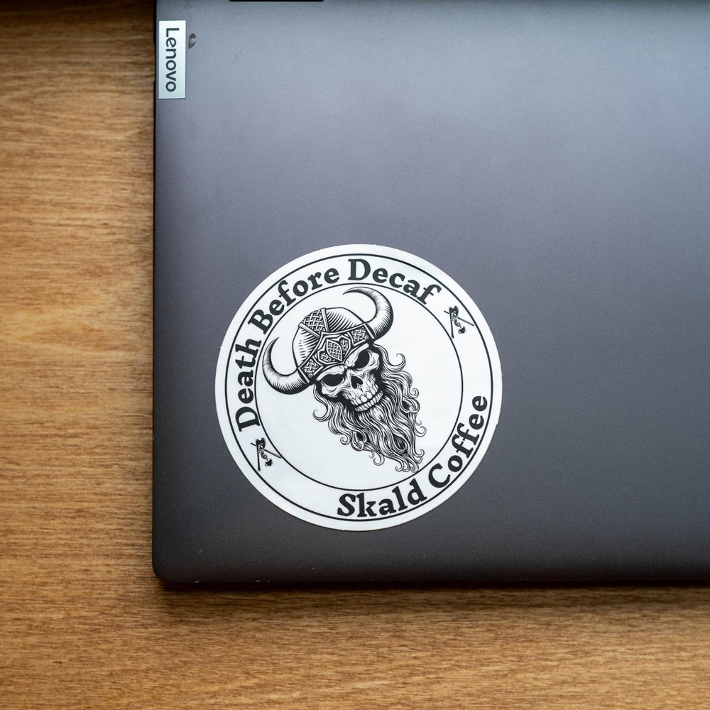 Death Before Decaf Sticker