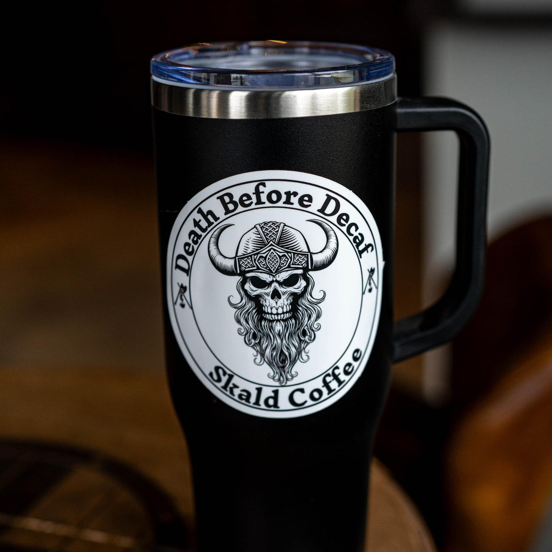 Death Before Decaf Sticker