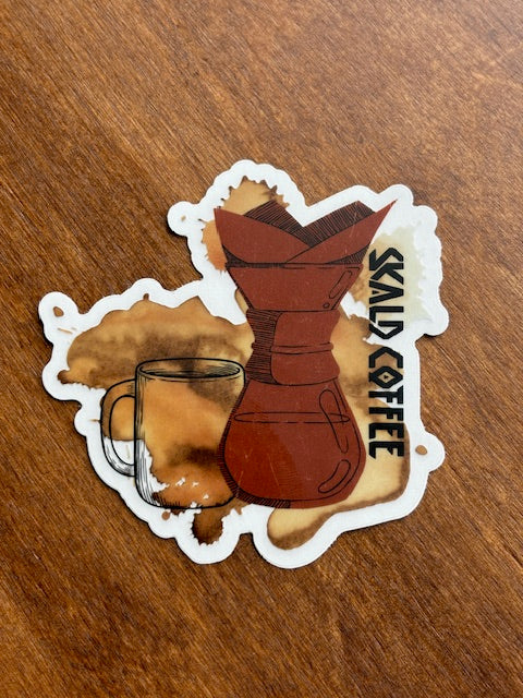 Pour Over Coffee with Stain Sticker